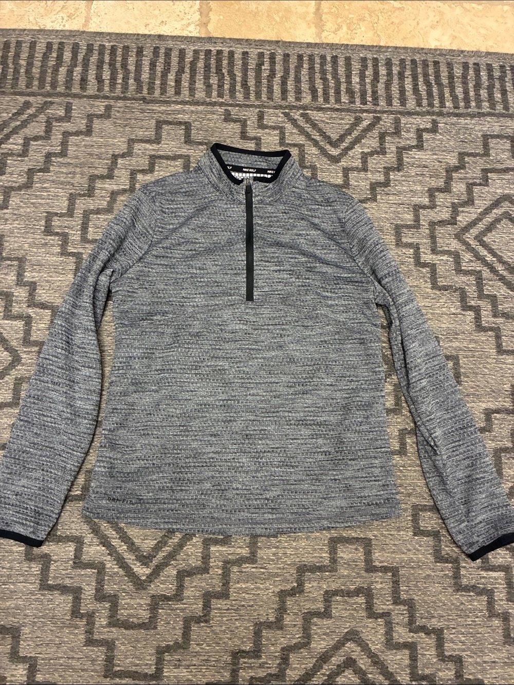 Nike Youth Heather Gray Half-Zip Golf Sweater